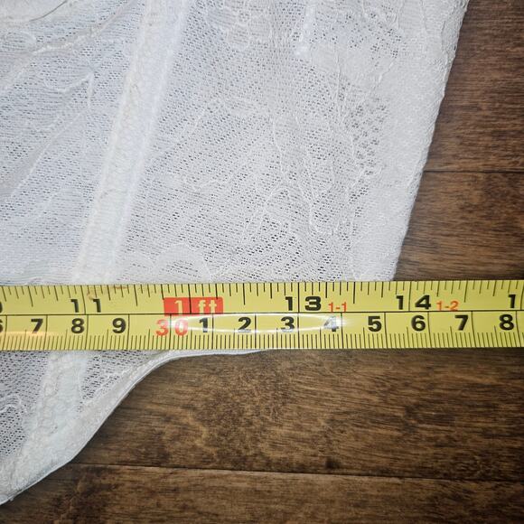 KENDALL & KYLIE Longsleeve Lace Bustier Corset Top Women's Size M White READ - Picture 7 of 13